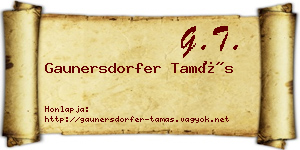 Gaunersdorfer Tamás névjegykártya